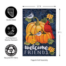 Welcome Friends of Fall  Applique Garden Flag_x000D_
