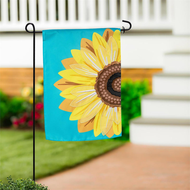 Sunflower Basic Applique Garden Flag