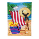 Beach Chair Applique Garden Flag