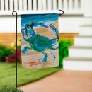 Blue Crab Applique Garden Flag
