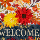 Fall Floral Applique Garden Flag_x000D_