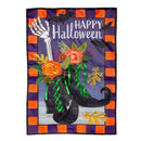 Happy Halloween Witches Boots Applique Garden Flag