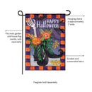 Happy Halloween Witches Boots Applique Garden Flag