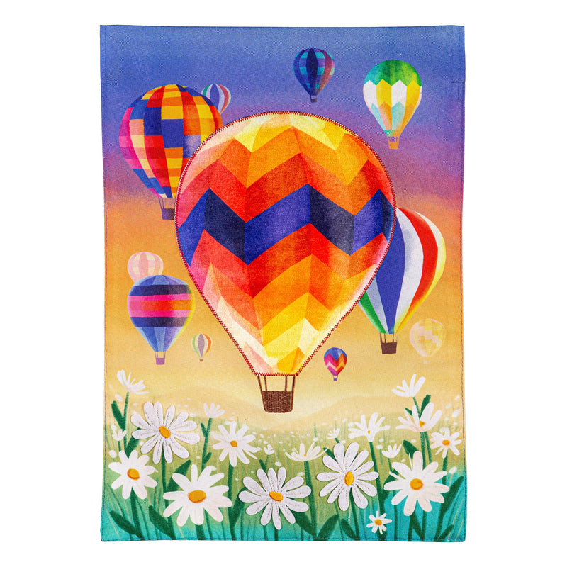 Hot Air Balloons Applique Garden Flag