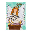 Oh Come Let Us Adore Him Applique Garden Flag_x000D_