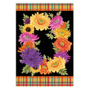 Fleur Of Mums Applique Garden Flag