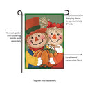 Couple Of Scarecrows Applique Garden Flag