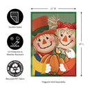 Couple Of Scarecrows Applique Garden Flag