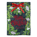 Merry Christmas Mistletoe Applique Garden Flag
