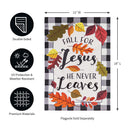 Fall For Jesus Applique Garden Flag