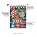 Happy Holidays Ornaments Applique Garden Flag_x000D_