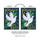 Peace On Earth Applique Garden Flag_x000D_