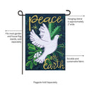 Peace On Earth Applique Garden Flag_x000D_