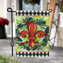 Holiday Fleur De Lis Applique Garden Flag