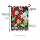 Holiday Poinsettia Applique Garden Flag