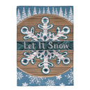 Winter Snowflake Applique Garden Flag