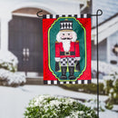 Patterned Nutcracker Garden Applique Flag