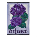 Hydrangea Welcome Garden Applique Flag