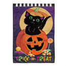 Trick or Treat Kitten Garden Applique Flag