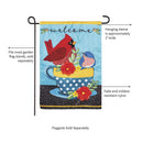 Songbirds Welcome Applique Garden Flag