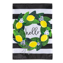 Magnolia Leaves and Lemon Applique Garden Flag