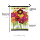 Gerbera Daisies Bouquet Applique Garden Flag