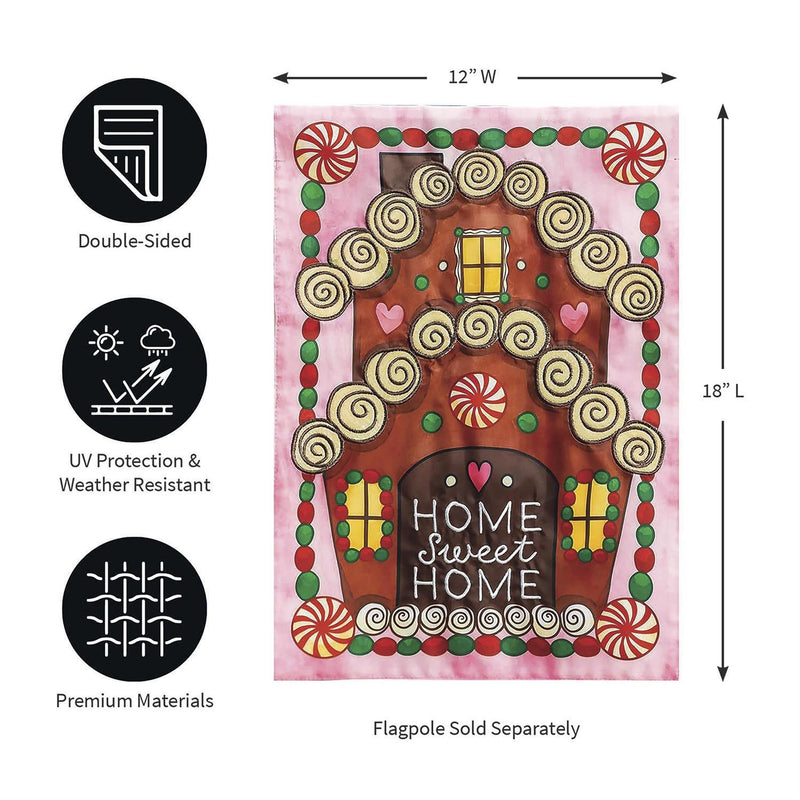 Home Sweet Home Applique Garden Flag