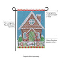 Gingerbread Home Sweet Home Applique Garden Flag
