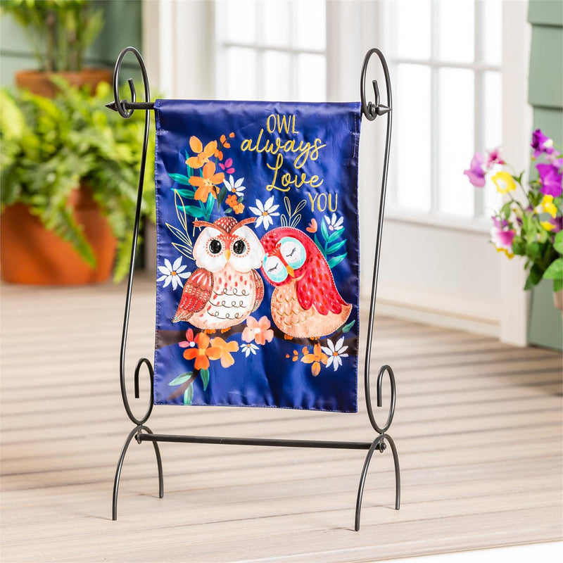 Owl Always Love You Applique Garden Flag
