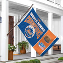 New York Mets Single Sided Flag w/ 2 Grommets, 3'x5' Multi Win Flag