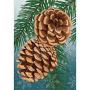 Winter Pine Cone Estate Suede Flag