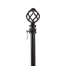 Round Swirl Interchangeable Finial, Black,20169