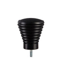 Ridged Cone Interchangeable Finial, Black