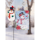 Snowman Laser Cut Garden Flag Stand Icon