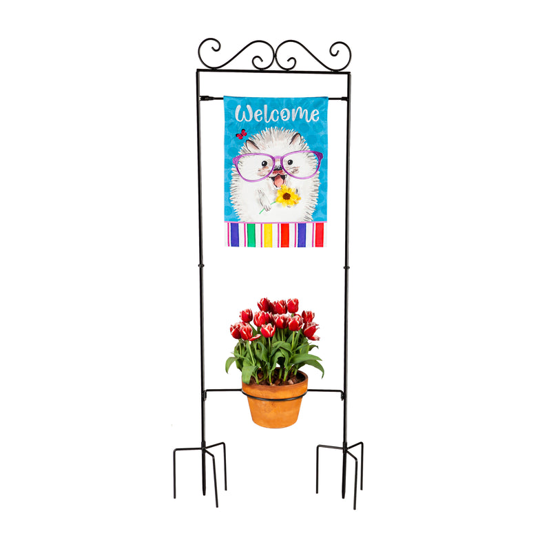 Evergreen Flag hardware,Potted Plant Garden Flag Stand,6x18x53 Inches
