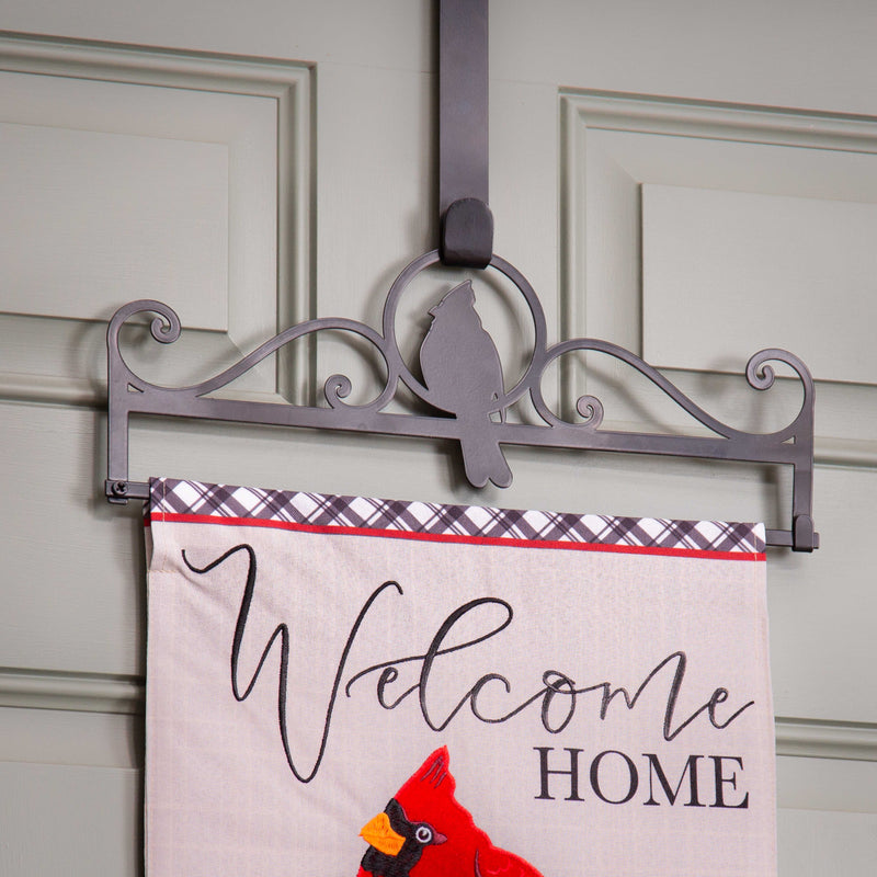 Evergreen Flag hardware,Cardinal Garden Flag Over the Door Hanger,14x0.1x13.5 Inches