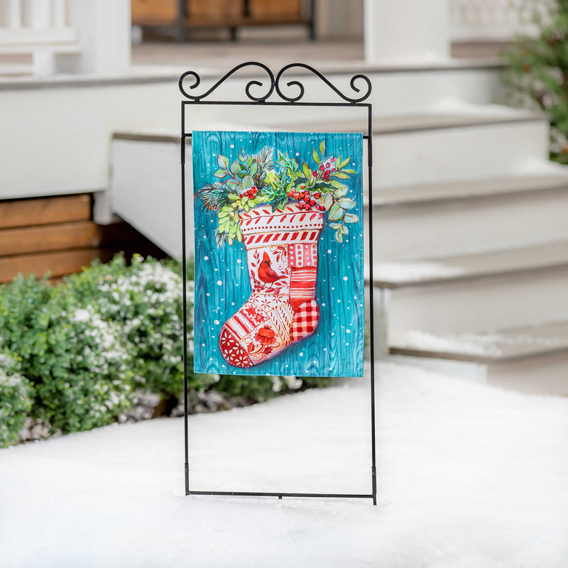 Evergreen Flag hardware,Ornate Garden Flag Stand,14x0.25x39 Inches