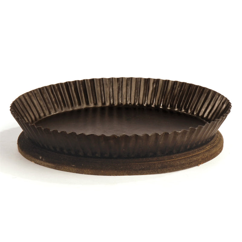 Napa Home Garden, METAL 6.5" TRAY W/ WOODEN FOOT,2039