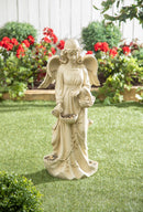 Evergreen Statuary,Spreading Love Angel Statuary,14.17x30.98x11.42 Inches