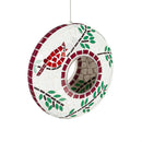9.25"D Mosaic Cardinal Circle Bird Feeder