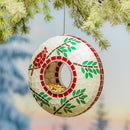 9.25"D Mosaic Cardinal Circle Bird Feeder