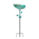 Metal Bronze & Verdigris Staked Bird Feeder