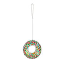 What She Shed Bird Feeder, Mosaic Glass Fly Through Rainbow Portal, 6"