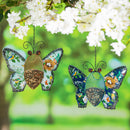 Pollinator Garden Bird Feeder, Metal Floral Butterfly, Asst of 2