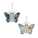 Pollinator Garden Bird Feeder, Metal Floral Butterfly, Asst of 2