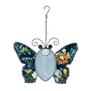 Pollinator Garden Bird Feeder, Metal Floral Butterfly, Asst of 2
