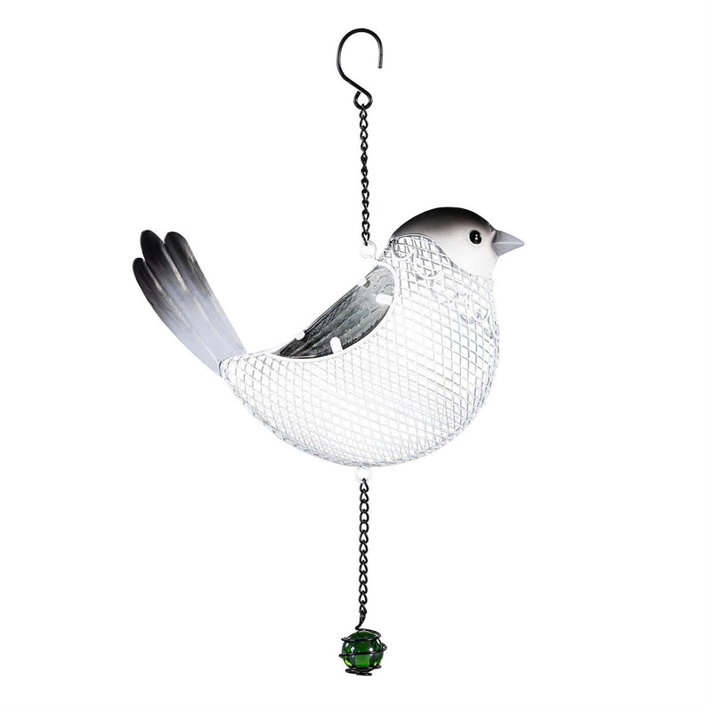 Woodland Storybook Bird Feeder, Metal Hanging Bird Feeder, Snow Bird, 13"H