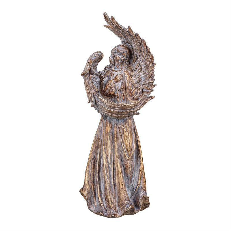 Nativity Bird Feeder, Resin Bird Feeder, Angel, 17"H