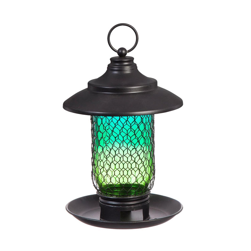 Glass & Metal Bird Feeder, 3 ASST