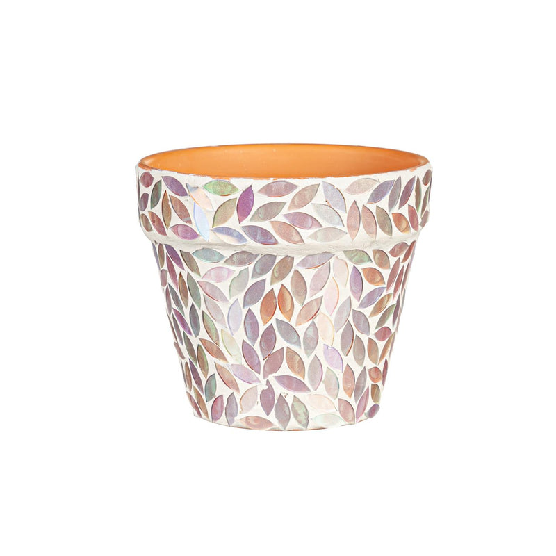 Mosaic Iridescent Coastal Cachepot, Nested Set of 2, Asst of 2